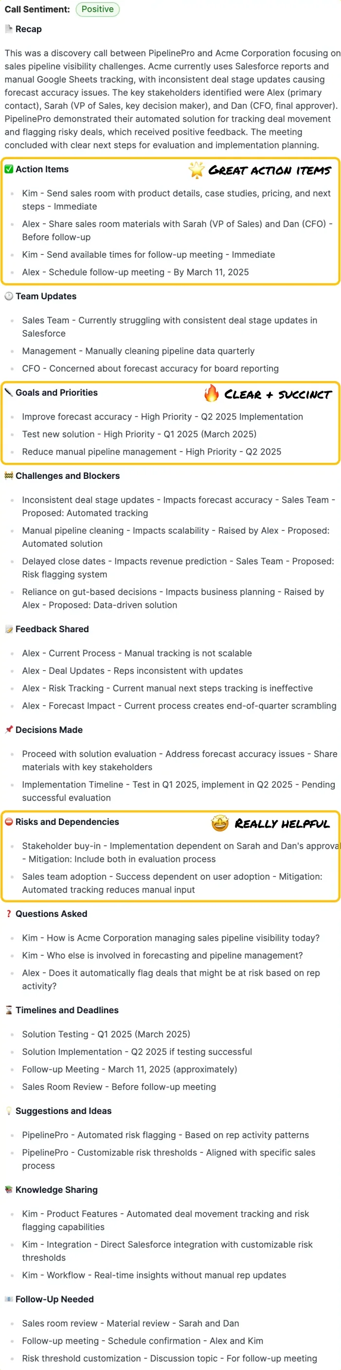 Full notes from Proshort