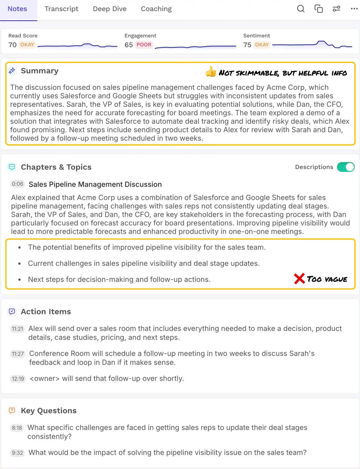 Full notes from Read.ai