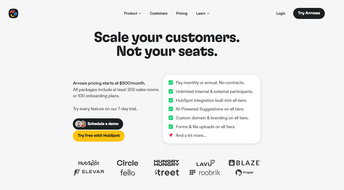 arrows pricing