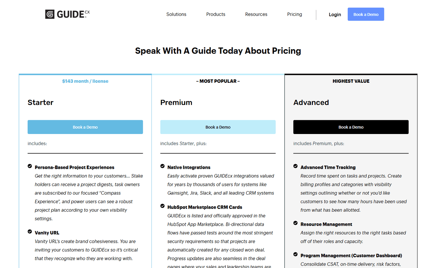 guidecx pricing overview