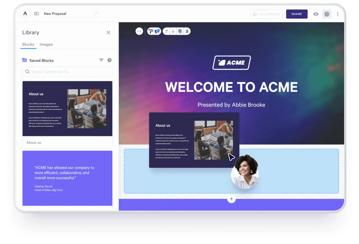 qwilr features