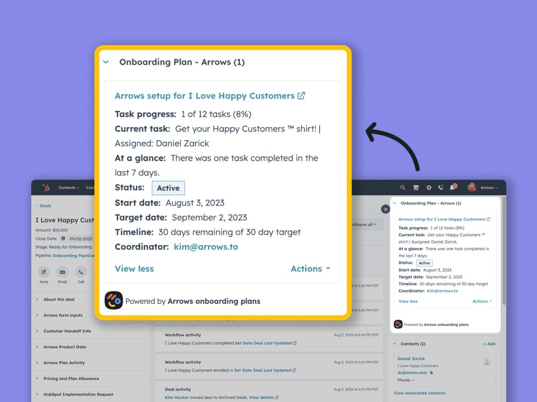 arrows onboarding plan