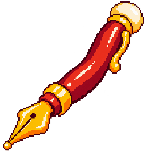Red and gold pen
